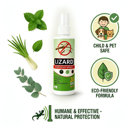 Natural Herbal Lizard Repellent Spray (Pack of 3 × 50ml) | Chemical-Free Indoor Lizard Spray | Long-Lasting Protection for Home
