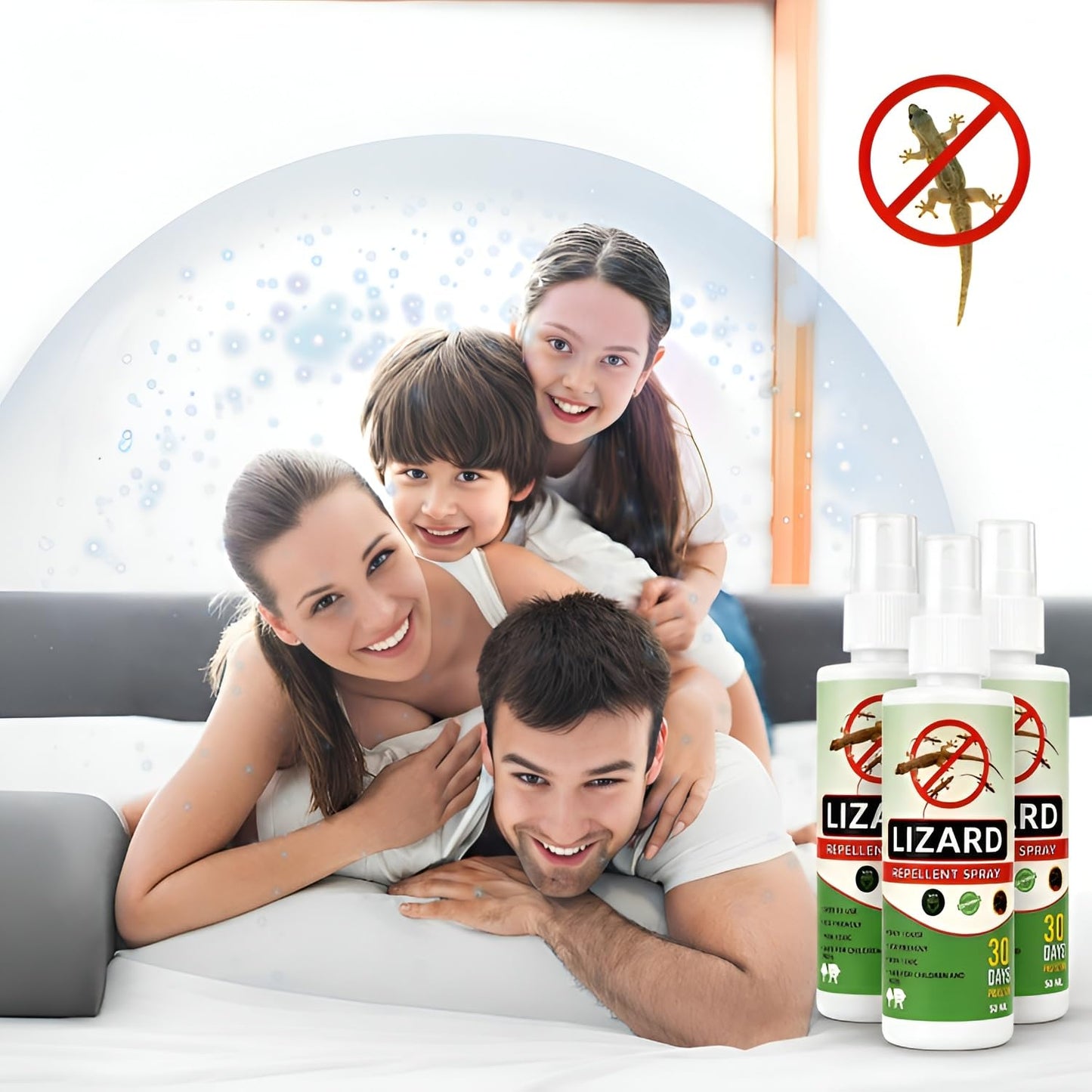 Natural Herbal Lizard Repellent Spray (Pack of 3 × 50ml) | Chemical-Free Indoor Lizard Spray | Long-Lasting Protection for Home